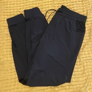 Black and Grey Lulu Lemon Men’s Joggers (Medium)